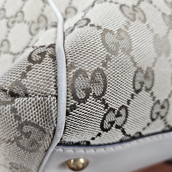 Auth Gucci GG Monogram Scarlett Studs Convertible Satchel handbag - Picture 7 of 12